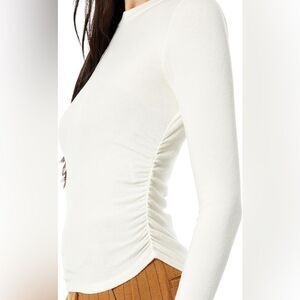 Madewell | Brushed Jersey Ruched Long-Sleeve Tee
 Size M